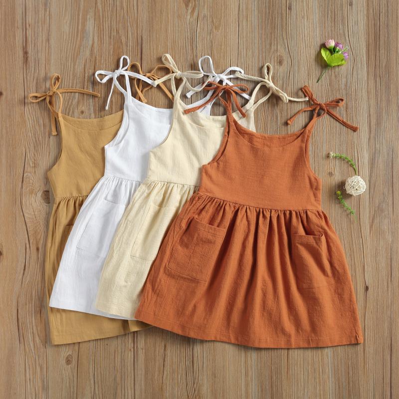 Girl's Dresses Kids Toddler Summer Outfit Slip Dress Baby Girl Casual Sleeveless Solid Color Tie Up With Pocket, Red;yellow
Girl's Dresses Kids Toddler Summer Outfit Slip Dress Baby Girl Casual Sleeveless Solid Color Tie Up With Pocket, Red;yellow