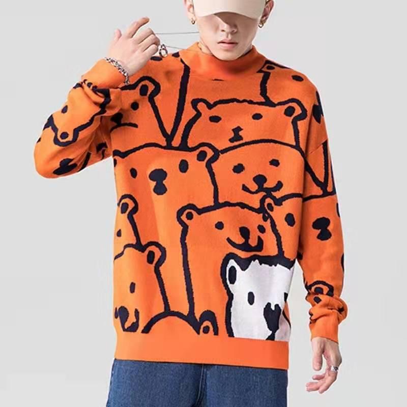 Cartoon Bear Sweater Men Winter Men's Clothing Fashion Long Sleeve Knitted Pullover Sweater Cotton Coat Homme Oversized 2020 New, Blue
Cartoon Bear Sweater Men Winter Men's Clothing Fashion Long Sleeve Knitted Pullover Sweater Cotton Coat Homme Oversized 2020 New, Blue