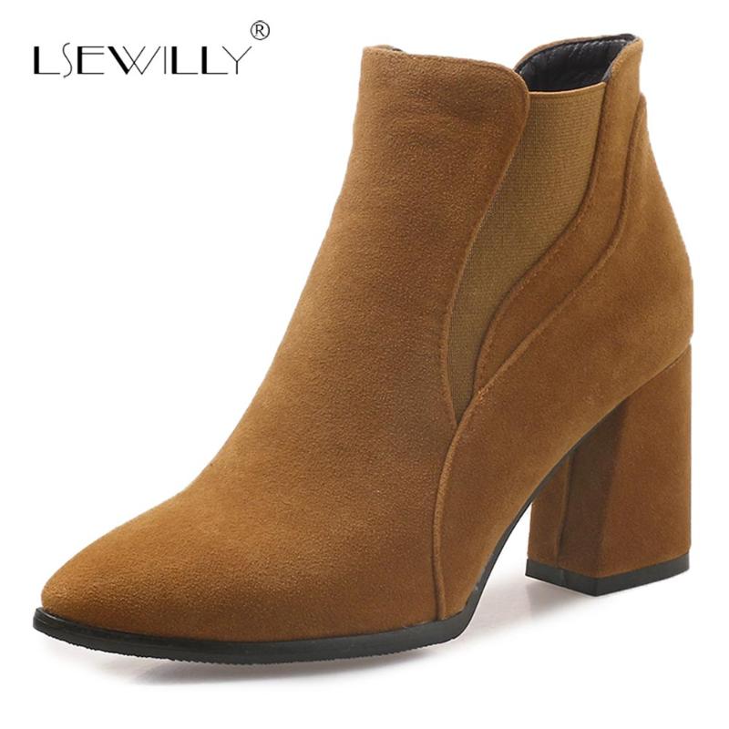 Lsewilly Autumn Winter Women Boots Solid color Ladies shoe boots Suede Thick high heel ankle Plus size 32-47 S663, Beige
Lsewilly Autumn Winter Women Boots Solid color Ladies shoe boots Suede Thick high heel ankle Plus size 32-47 S663, Beige