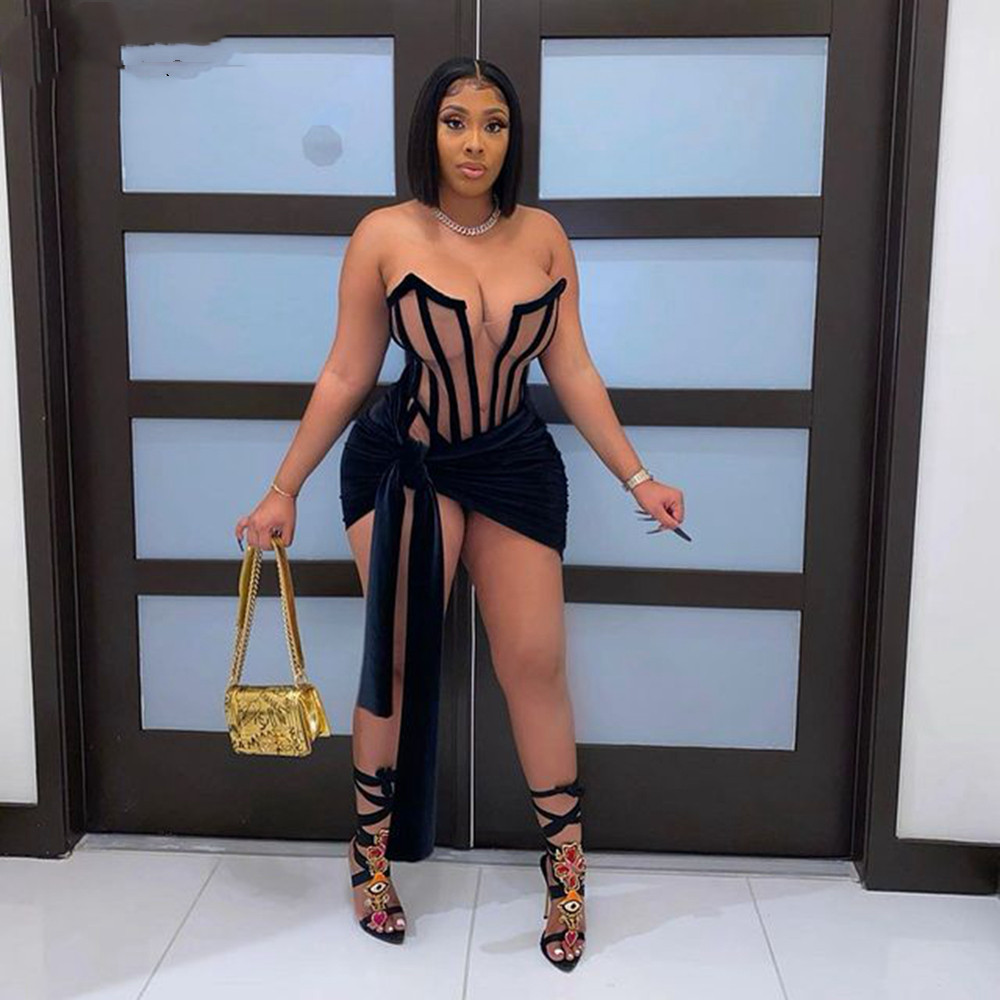 Sexy Nude Sleeveless evening cocktail dresses Custom African Girl Black Velvet aso ebi Short Mini Pom Dresses 2022 Birthday Party
