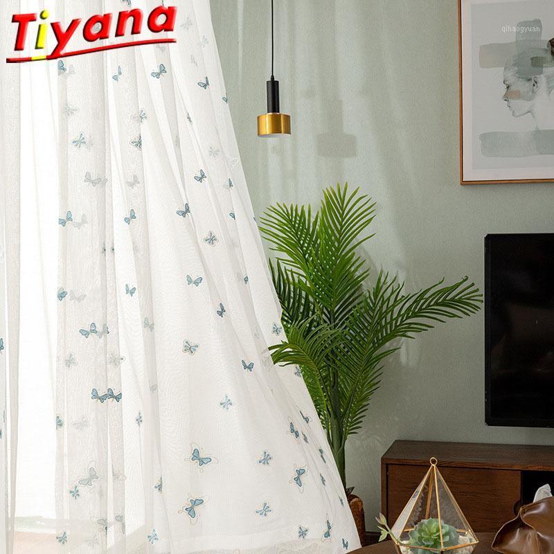 Beautiful Butterfly Embroidered Curtains Living Room White Sheer Tulle Blue Butterfly Voile Tulle Sweet Gauze Curtains HM048#201, Tulle 02
Beautiful Butterfly Embroidered Curtains Living Room White Sheer Tulle Blue Butterfly Voile Tulle Sweet Gauze Curtains HM048#201, Tulle 02