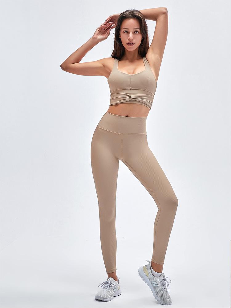 2PCS Stripe Yoga Set Padded Sport Bra High Waist Leggings Workout Clothes For Women Running Fitness Gym Suit Sportwear Women Set1, Light brown set
2PCS Stripe Yoga Set Padded Sport Bra High Waist Leggings Workout Clothes For Women Running Fitness Gym Suit Sportwear Women Set1, Light brown set