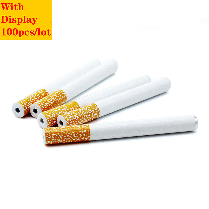 Cheapest Cigarette Shape Smoking Pipes Aluminium Alloy Metal Tobacco Pipes 100pcs Box 78mm 55mm Length One Hitter oil burner Pipes For Smok
Cheapest Cigarette Shape Smoking Pipes Aluminium Alloy Metal Tobacco Pipes 100pcs Box 78mm 55mm Length One Hitter oil burner Pipes For Smok
