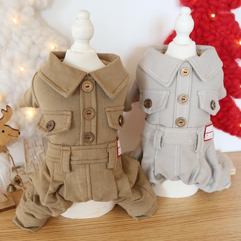 Autumn and Winter Vintage Workwear Clothes for Dogs One-Piece Four-legged Brown Beige Colors Warm Pet Costumes Dog Onesie1, Gray
Autumn and Winter Vintage Workwear Clothes for Dogs One-Piece Four-legged Brown Beige Colors Warm Pet Costumes Dog Onesie1, Gray