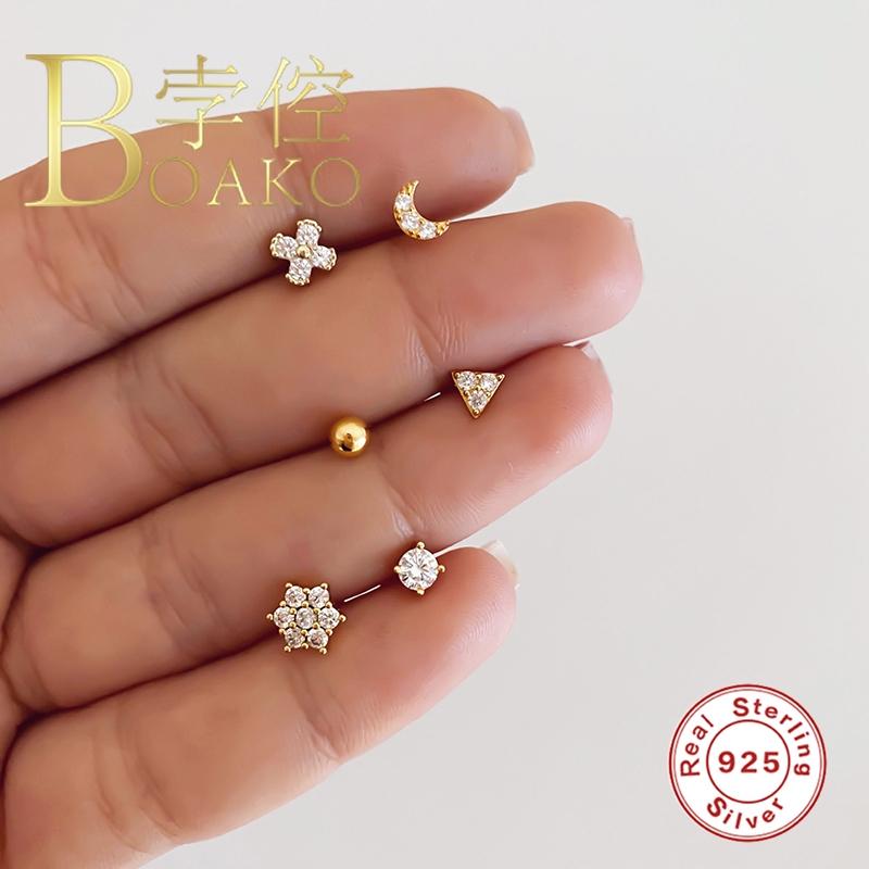 Stud BOAKO Mini Snowflake Earring For Women 925 Silver Earrings Piercing Girl Fine Jewelry Pendientes Brincos Aretes
Stud BOAKO Mini Snowflake Earring For Women 925 Silver Earrings Piercing Girl Fine Jewelry Pendientes Brincos Aretes
