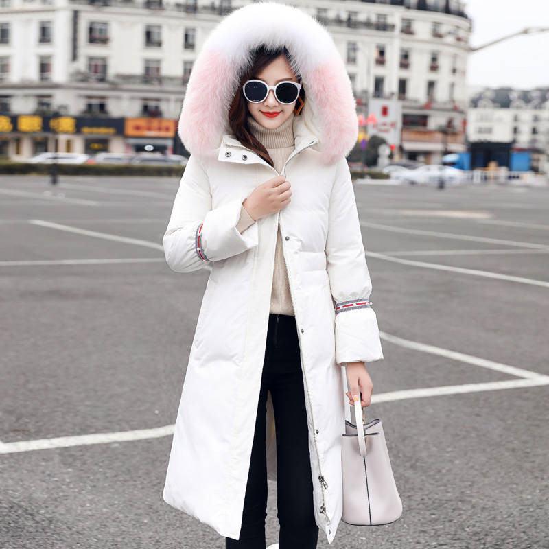 2020 Winter New Women Real Fur Collar Hooded White Duck Down Jacket Female Lace Up Long Down Coats Puffer Parkas Casaca M125, Pink
2020 Winter New Women Real Fur Collar Hooded White Duck Down Jacket Female Lace Up Long Down Coats Puffer Parkas Casaca M125, Pink
