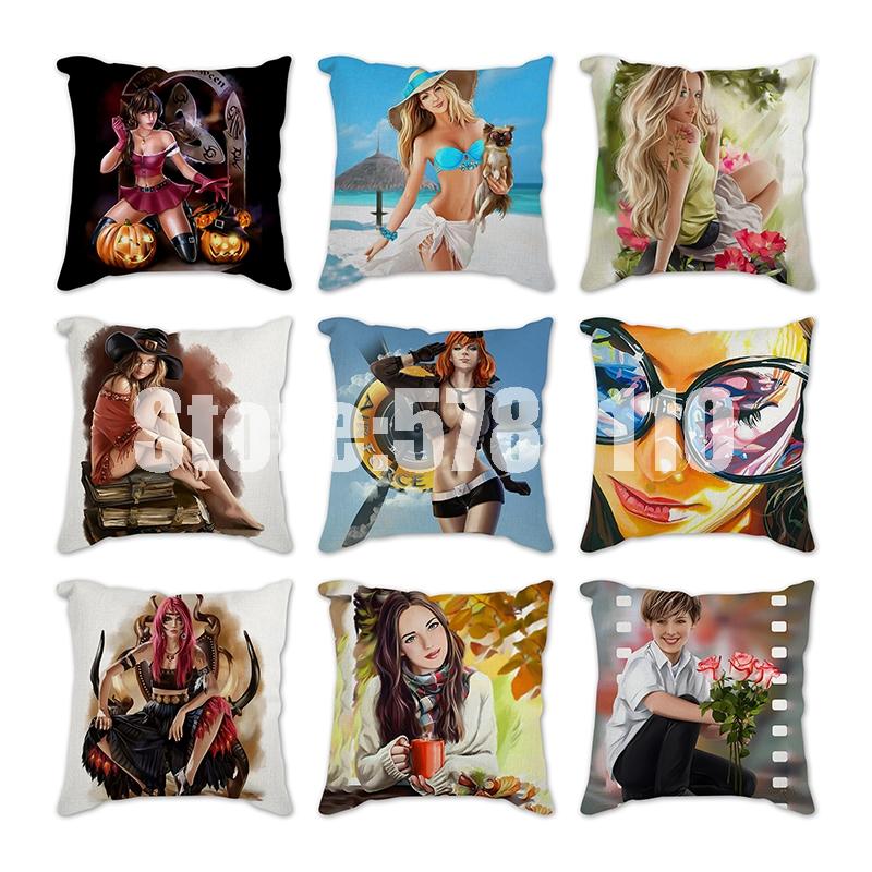 Pretty Girl Series 45*45cm Cushion Cover Linen Throw Pillow Car Home Decoration Decorative Sexy Girls Pillowcase Cushion covers Pillow Case
Pretty Girl Series 45*45cm Cushion Cover Linen Throw Pillow Car Home Decoration Decorative Sexy Girls Pillowcase Cushion covers Pillow Case