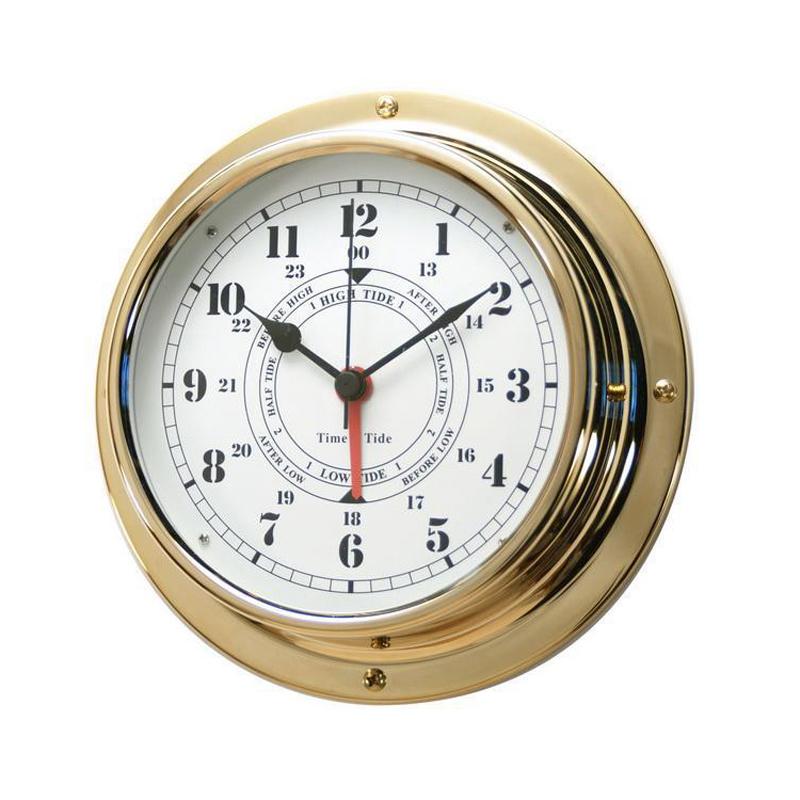 Nautical Brass Case Navigation Porthole Tide Clocks sailing items