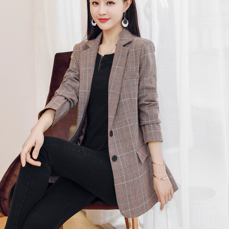 High quality new woman jackets spring and autumn plaid blaser feminine jacket wears femme tailleur ladies blazers YWIG, Red coffee
High quality new woman jackets spring and autumn plaid blaser feminine jacket wears femme tailleur ladies blazers YWIG, Red coffee