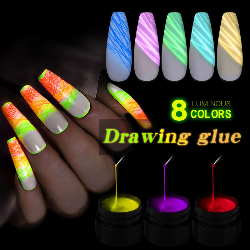 8ml Luminous Spider Nail Gel Nail Art Painted Elastic Drawing Glue Phototherapy Nail Polish Art Gel 6pcs, As the pics showed
8ml Luminous Spider Nail Gel Nail Art Painted Elastic Drawing Glue Phototherapy Nail Polish Art Gel 6pcs, As the pics showed
