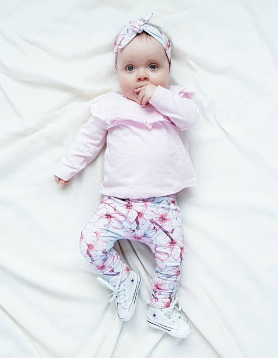 born Baby Girls Clothes Infant Cute Fold Ruffle Long Sleeve TopsPantsHeadband Outfit Set Toddler Girls Clothing LJ201223