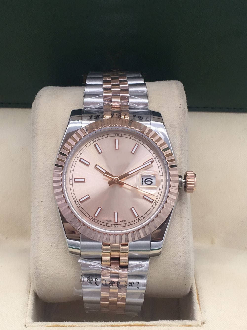 High quality rose gold womens watch date Mechanical automatic 36MM Diamond bezel Sapphire Ladies watches Stainless steel strap Wristwatch
High quality rose gold womens watch date Mechanical automatic 36MM Diamond bezel Sapphire Ladies watches Stainless steel strap Wristwatch