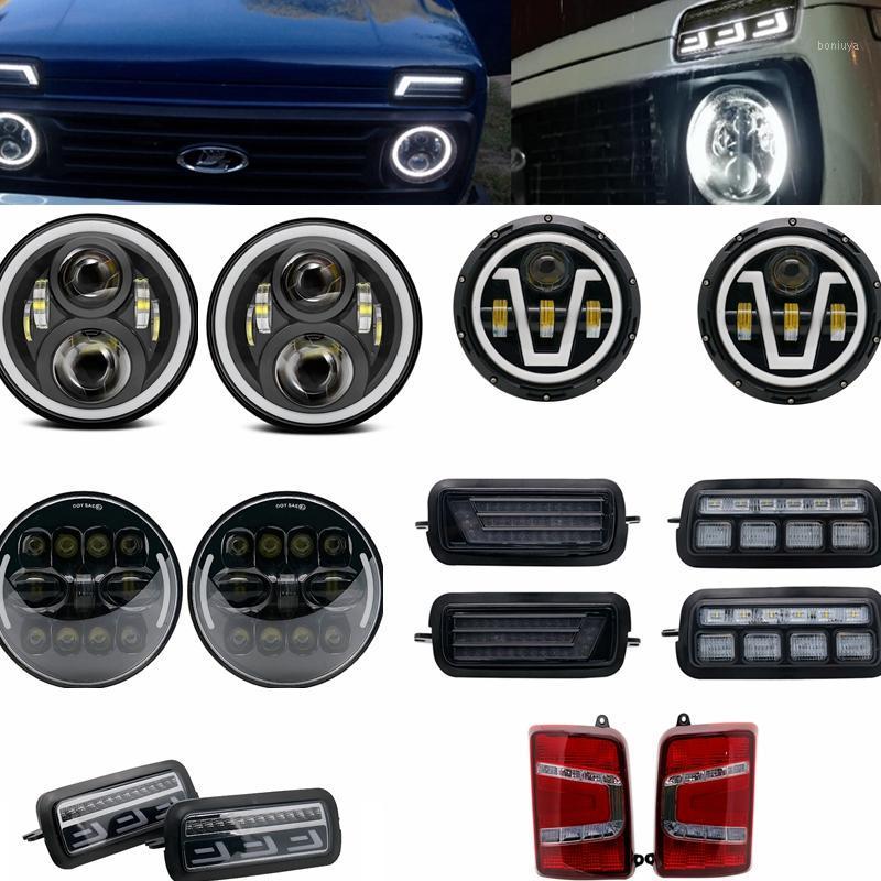 For Lada Niva 4x4 7'' Led Headlight H4 High Low Beam Round Car Running Lights Headlamp Day Running Light with Tail Lights1
For Lada Niva 4x4 7'' Led Headlight H4 High Low Beam Round Car Running Lights Headlamp Day Running Light with Tail Lights1