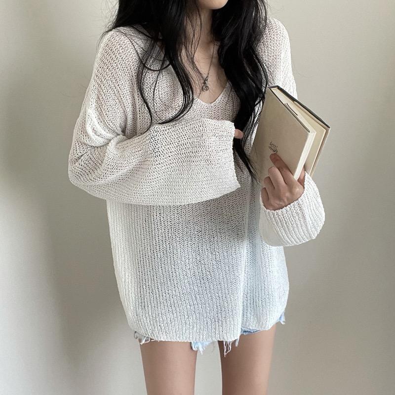 Women's Blouses & Shirts 2022 Early Autumn White Blouse Hollow Out Sunscreen Sweater Lady Tops V-neck Summer Loose 15734
Women's Blouses & Shirts 2022 Early Autumn White Blouse Hollow Out Sunscreen Sweater Lady Tops V-neck Summer Loose 15734