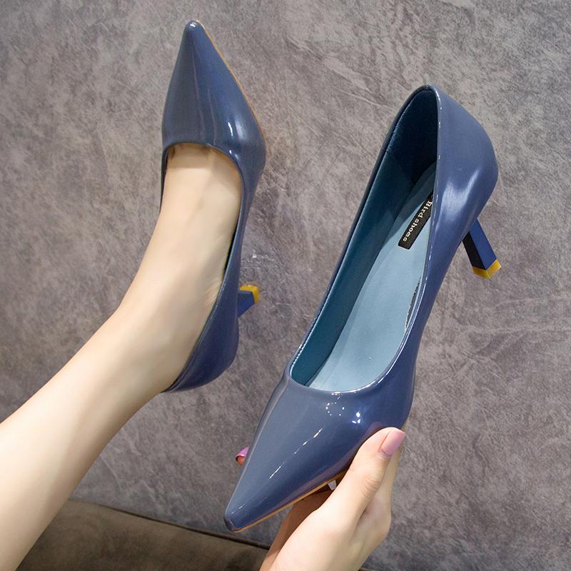 Pumps Simple single shoes 2020 new fashion pointed women work shoes patent leather women's net red stiletto heels, Yellow
Pumps Simple single shoes 2020 new fashion pointed women work shoes patent leather women's net red stiletto heels, Yellow