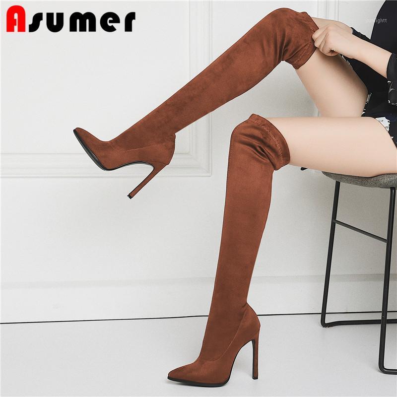 ASUMER 2020 new fashion stretch over the knee boots pointed toe thigh high boots women stiletto high heels ladies stretch1, Light gray
ASUMER 2020 new fashion stretch over the knee boots pointed toe thigh high boots women stiletto high heels ladies stretch1, Light gray