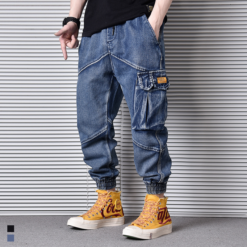 2021 New Men's Fashionable Brem From Vintage Loosened Multi-pocket Setting Denim Cargo Pants Streetwear Hip Designer Breeches Jypt, Black
2021 New Men's Fashionable Brem From Vintage Loosened Multi-pocket Setting Denim Cargo Pants Streetwear Hip Designer Breeches Jypt, Black