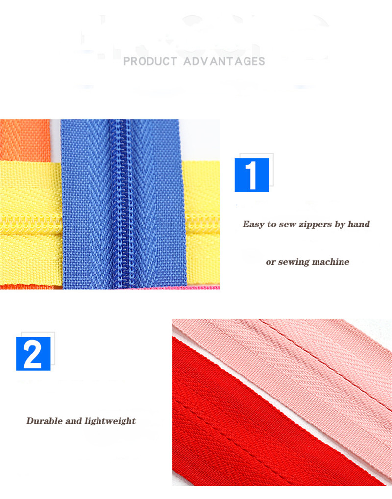 Nylon Zippers for Sewing 100pcs Mixed Nylon Coil Zippers Colorful Sewing Zippers for Tailor Sewing Crafts 30 Assorted Colors