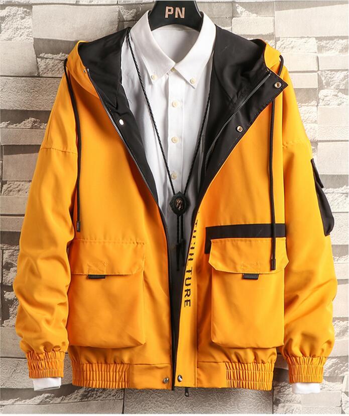 2021 New Jacket Men Winter Spring Autumn Hooded Jackets Men's Slim High Quality 8UE3, Yellow
2021 New Jacket Men Winter Spring Autumn Hooded Jackets Men's Slim High Quality 8UE3, Yellow