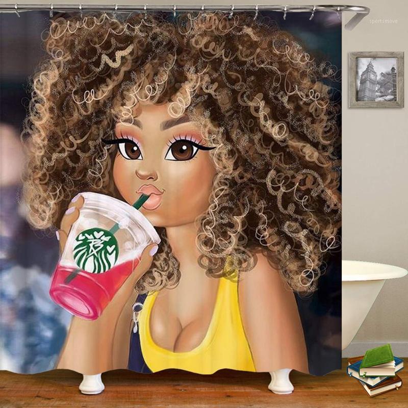 Black Art Afro Girl Drink Juice African American Girl Shower Curtain,Waterproof Polyester Fabric Bathroom Decorations1
Black Art Afro Girl Drink Juice African American Girl Shower Curtain,Waterproof Polyester Fabric Bathroom Decorations1