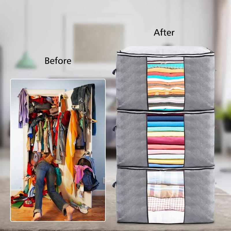 3Pcs Capacity Folding Under Bed Quilt Blanket Home Clothes Storage Bag Durable Dustproof Zipper Closure Organizer With Handle
3Pcs Capacity Folding Under Bed Quilt Blanket Home Clothes Storage Bag Durable Dustproof Zipper Closure Organizer With Handle