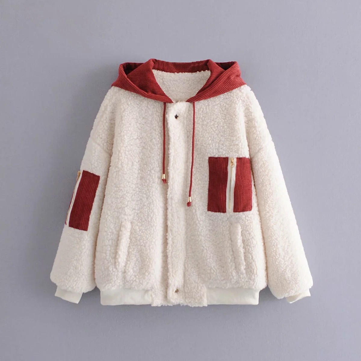 2021 New American Fashion Women' Winter Style Blogger' Same Lamb Wool Hooded Color Matching Thickened Warm Cotton Jacket 922d, See chart
2021 New American Fashion Women' Winter Style Blogger' Same Lamb Wool Hooded Color Matching Thickened Warm Cotton Jacket 922d, See chart