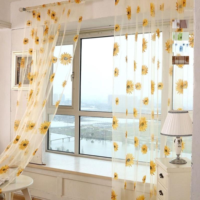 Sunflower Pattern Tulle Curtain Home Decor Voile Kitchen Balcony Room Window Blind Screening Curtain1, Yellow
Sunflower Pattern Tulle Curtain Home Decor Voile Kitchen Balcony Room Window Blind Screening Curtain1, Yellow