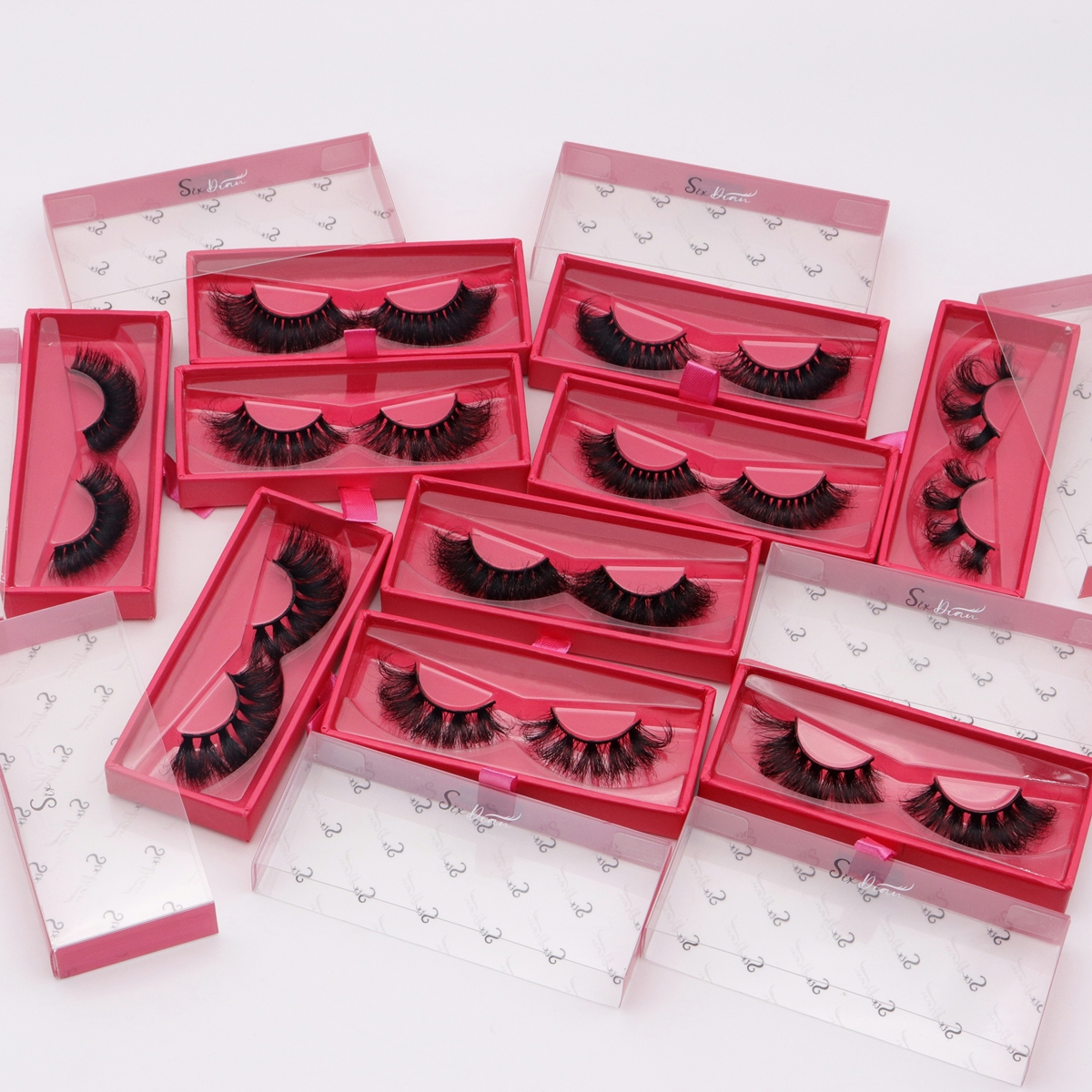 8D Mink Lashes 25mm Fluffy Dramatic False Eyelashes 100% Real Mink Hair Eye Lashes Wispy Long Thick Full Volume Strip Lash Cruelty Free Fake Eyelash 1