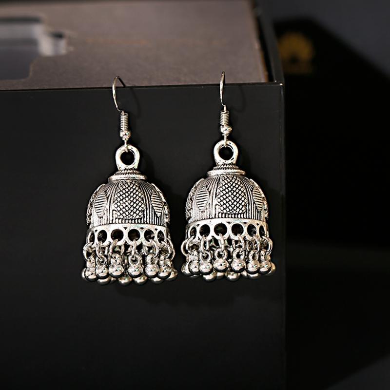 Vintage Ethnic Tassel Earrings Jhumka Antique Silver Color Carved Big Bell Drop Hanging Earrings For Women Gypsy Jewelry
Vintage Ethnic Tassel Earrings Jhumka Antique Silver Color Carved Big Bell Drop Hanging Earrings For Women Gypsy Jewelry
