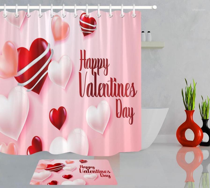 Happy Valentine's Day Fabric Shower Curtain Romantic Pink Red Love Heart Shaped Waterproof Bathroom Curtain Screen With 12 Hooks1
Happy Valentine's Day Fabric Shower Curtain Romantic Pink Red Love Heart Shaped Waterproof Bathroom Curtain Screen With 12 Hooks1