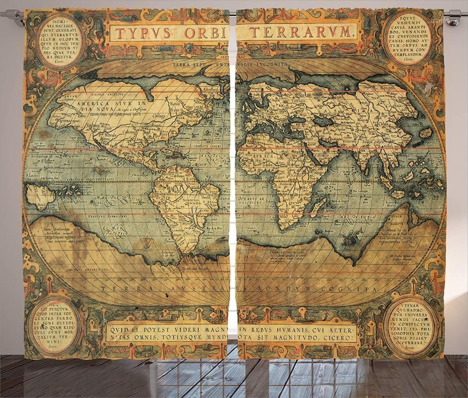 Wanderlust Window Curtains 16th Century Map of The World History Adventure Civilization Living Room Bedroom Decor Curtain Window1, As pic
Wanderlust Window Curtains 16th Century Map of The World History Adventure Civilization Living Room Bedroom Decor Curtain Window1, As pic