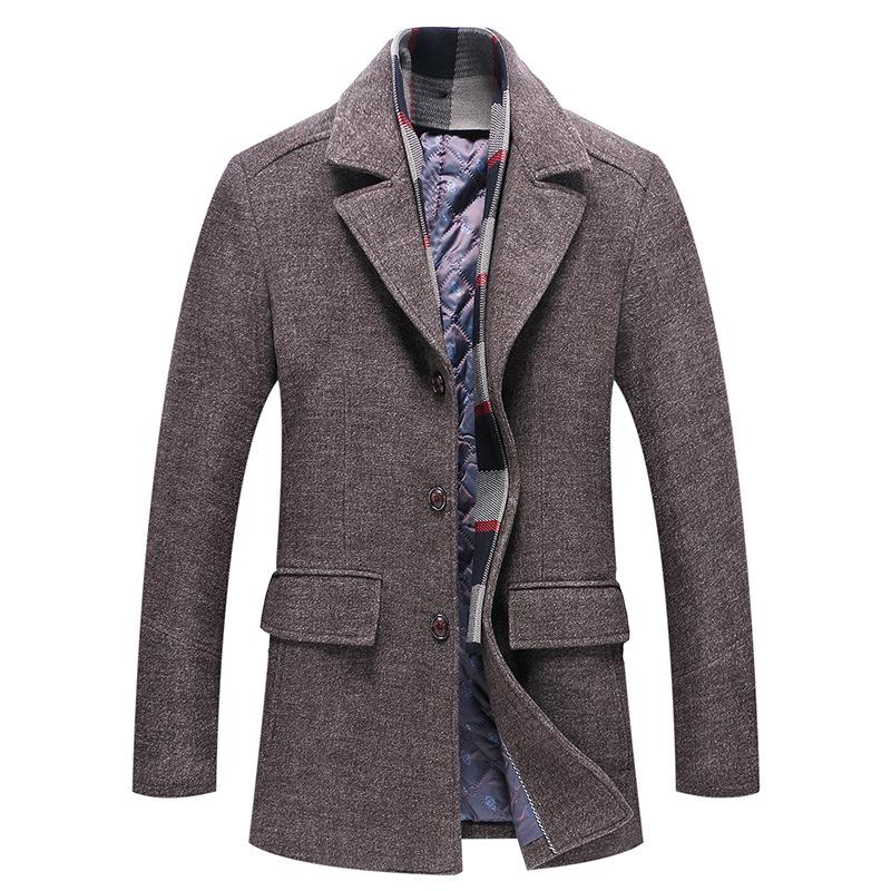 2021 Thick Men's Woolen Coat Trench Cashmere Coats Fashionable Lapel Scarf Collar Mid-Length Woolen Windbreaker Jacket Men Coat, 01
2021 Thick Men's Woolen Coat Trench Cashmere Coats Fashionable Lapel Scarf Collar Mid-Length Woolen Windbreaker Jacket Men Coat, 01