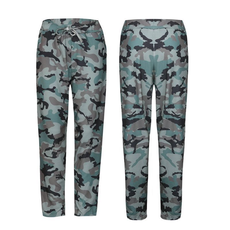 Women Ladies Camo Cargo Pants Harem Loose Sports Joggers Casual Camouflage Trousers 201113
