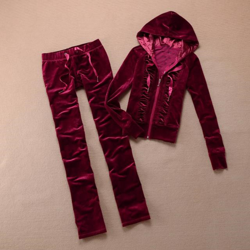 Spring Fall / winter Women's Brand Gold velvet fabric Tracksuits Velour women Track suit Hoodies and Pants, Red
Spring Fall / winter Women's Brand Gold velvet fabric Tracksuits Velour women Track suit Hoodies and Pants, Red