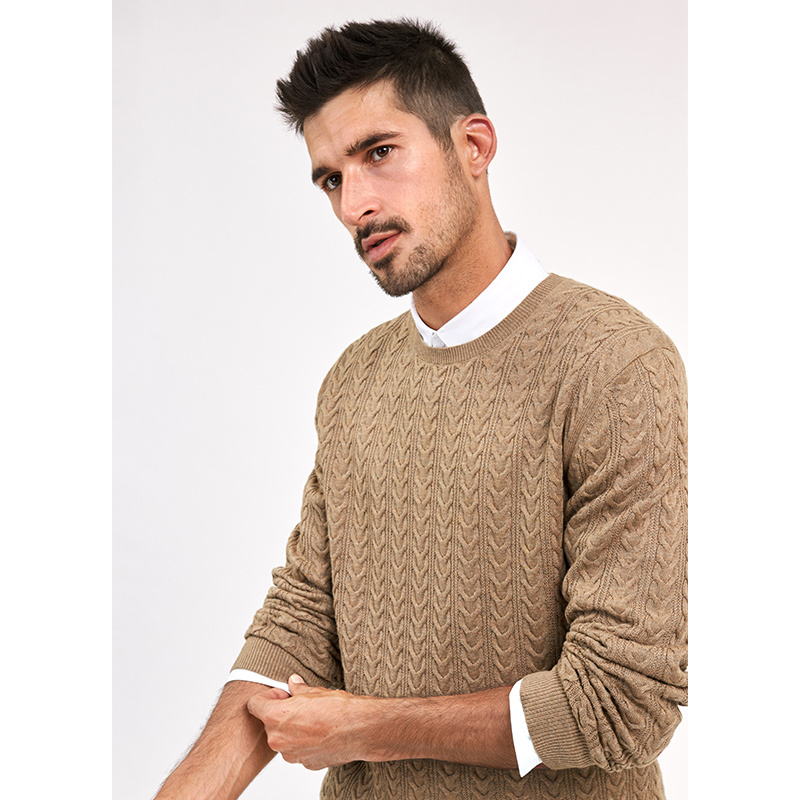 KUEGOU Autumn Winter Clothing Cotton Mens Sweater Retro personality Warm Pullovers Men Sweaters Knitted Fashion Top AZ-32003 201224