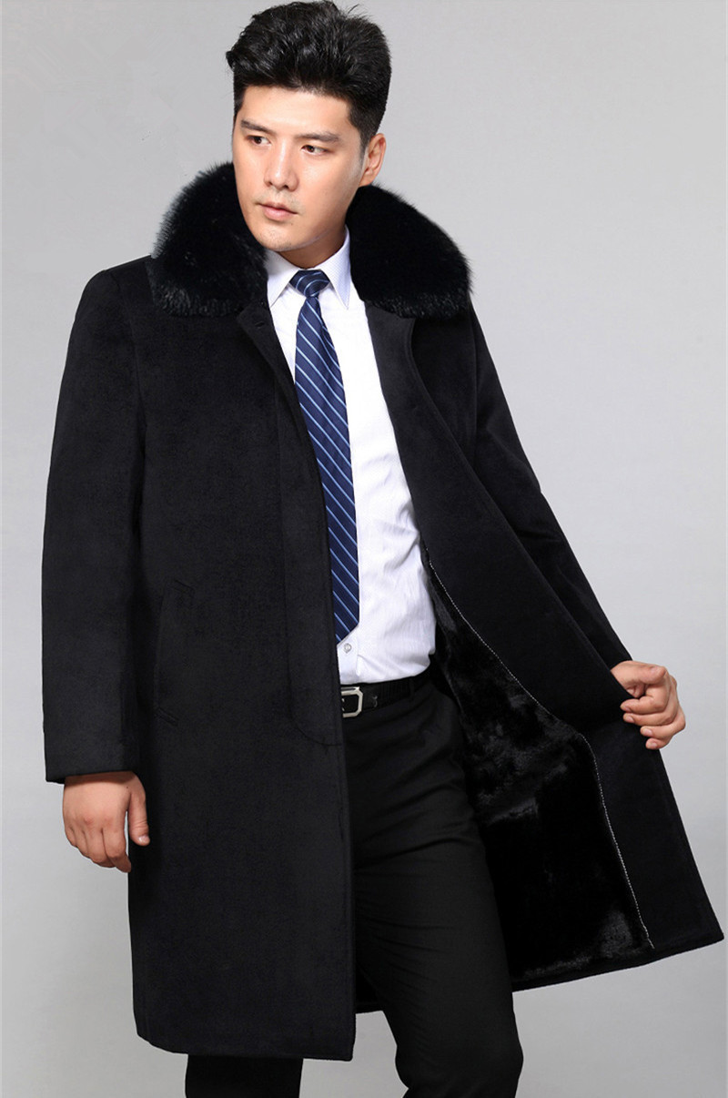 Fox Male Cashmere Fur Collar Men Winter Jackets Long of Thick Wool Man Coat Hombre Wxf495 N6kz, Dark grey
Fox Male Cashmere Fur Collar Men Winter Jackets Long of Thick Wool Man Coat Hombre Wxf495 N6kz, Dark grey