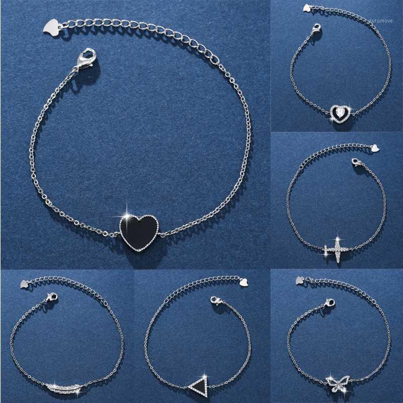 Luxury Silver Color CZ Crystal Chain Bracelet Leaf Moon Star Heart Airplane Butterfly Bracelets Bangles Women Birthday Gifts1
Luxury Silver Color CZ Crystal Chain Bracelet Leaf Moon Star Heart Airplane Butterfly Bracelets Bangles Women Birthday Gifts1