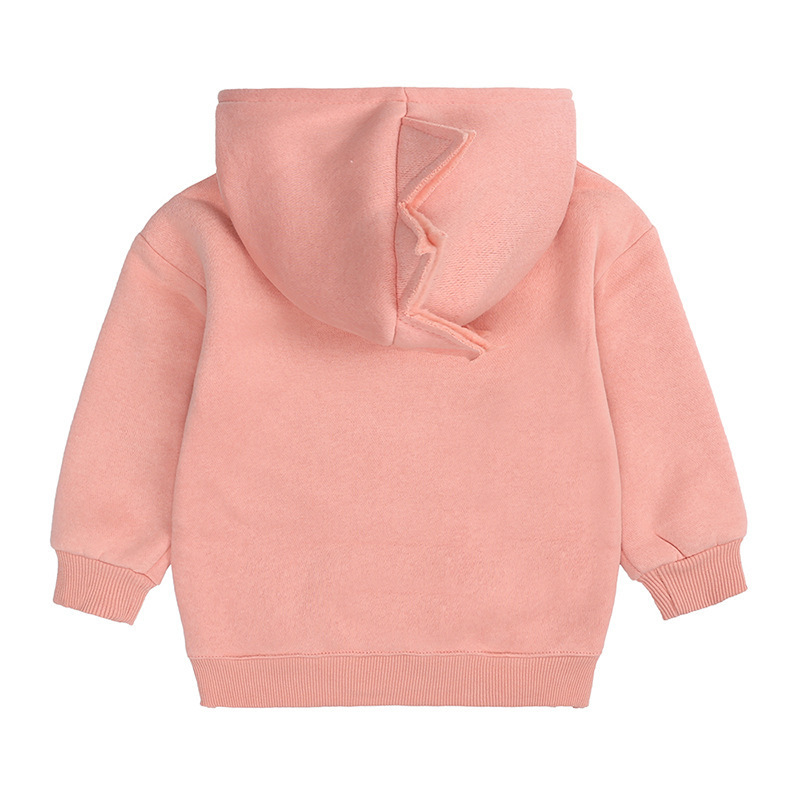 Kids Tales Arrival Spring Warm Fleece Hoodies Dino Baby Boys Girls Hoody Older Children Pullover Outerwear 6M-12Y 220309