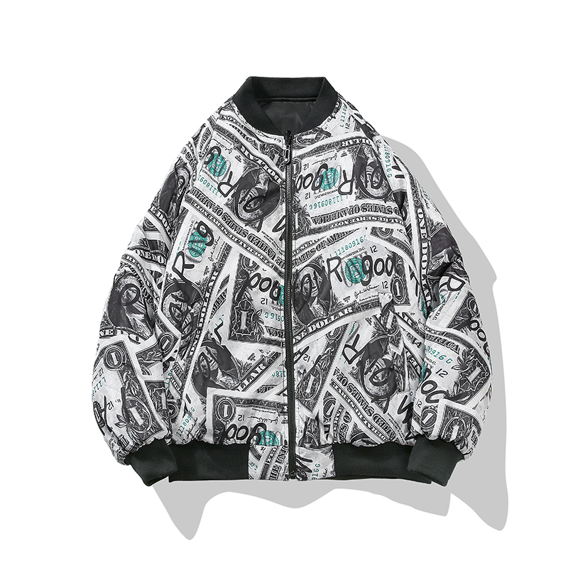 loose New parka cotton wadded thick jacket man without end money printing two sides wear hot coats PUJ0, Blake
loose New parka cotton wadded thick jacket man without end money printing two sides wear hot coats PUJ0, Blake