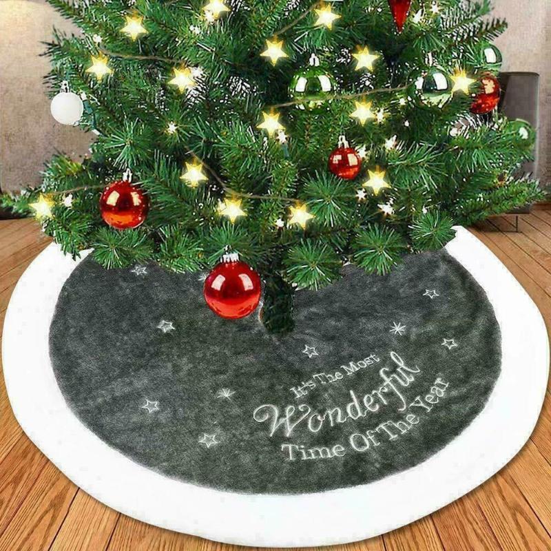 90cm Christmas Tree Skirt Grey Fleece Carpet Home Xmas Floor Mat Ornaments Merry Christmas New Year Tree Decoration
90cm Christmas Tree Skirt Grey Fleece Carpet Home Xmas Floor Mat Ornaments Merry Christmas New Year Tree Decoration