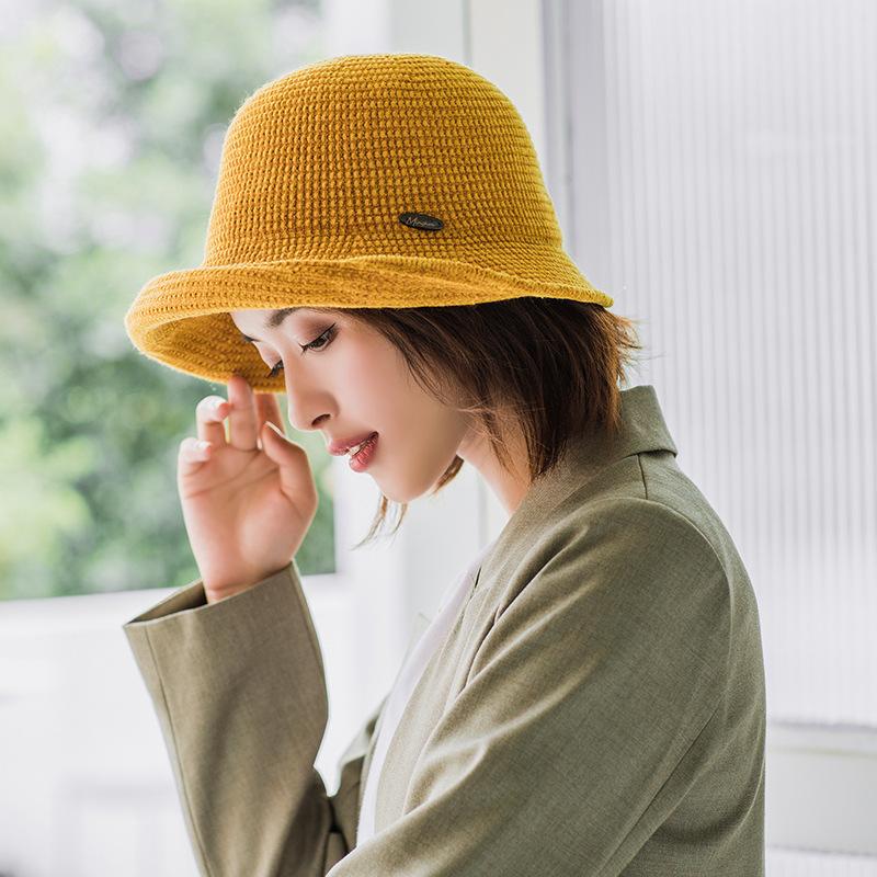 Women's Autumn and Winter Fisherman Cap Chenille Warm Wool All-match Knitted Basin Bucket Hat Women Visor Hats Wholesale, Black
Women's Autumn and Winter Fisherman Cap Chenille Warm Wool All-match Knitted Basin Bucket Hat Women Visor Hats Wholesale, Black