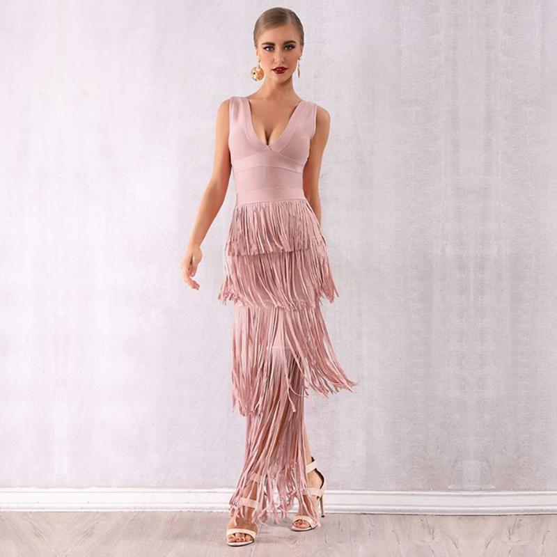 Casual Dresses Seamyla Elegant 2021 Pink Bandage Dress Women Sleeveless Fringe Long Evening Party Summer Sexy Bodycon Club Maxi
Casual Dresses Seamyla Elegant 2021 Pink Bandage Dress Women Sleeveless Fringe Long Evening Party Summer Sexy Bodycon Club Maxi