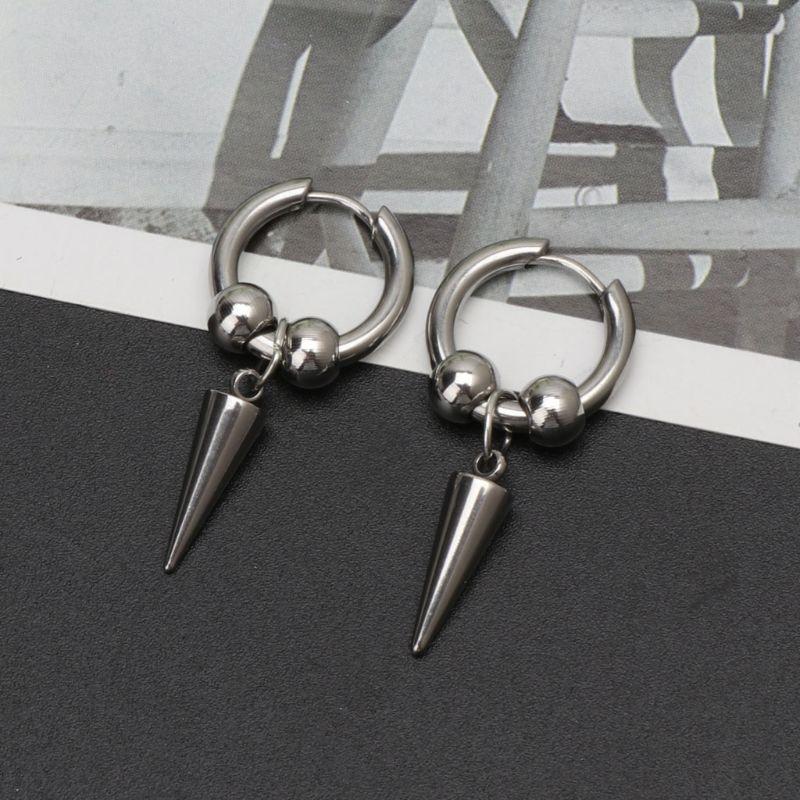 Hip Hop Titanium Steel Tassel Chain Cross Bar Feather Spike Dangle Hoop Earrings L4ME
Hip Hop Titanium Steel Tassel Chain Cross Bar Feather Spike Dangle Hoop Earrings L4ME