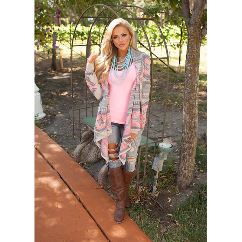 Outono vintage impresso cardigan casaco de malha longa outwear feminino irregular roupas casuais camisola feminina moda cardigans, Pink
Outono vintage impresso cardigan casaco de malha longa outwear feminino irregular roupas casuais camisola feminina moda cardigans, Pink