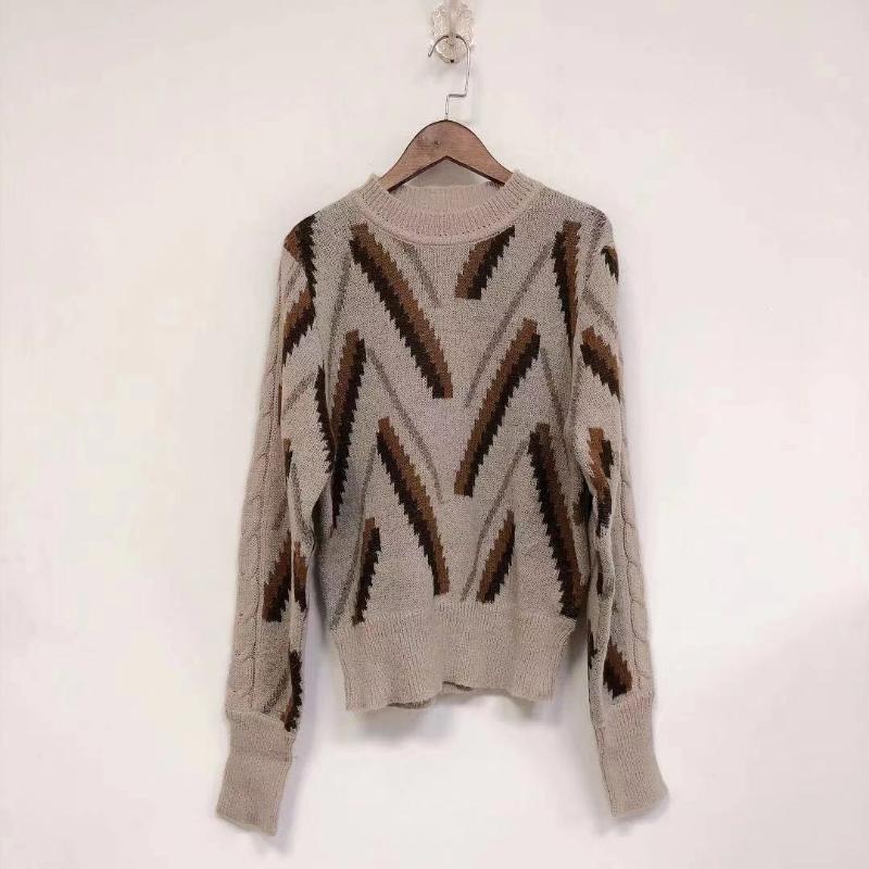 Ladies Contrast Geometric Pattern Knitting Printed Round Neck Long Sleeve Wool Blend Sweater Jumper Pullover Top, Multi
Ladies Contrast Geometric Pattern Knitting Printed Round Neck Long Sleeve Wool Blend Sweater Jumper Pullover Top, Multi