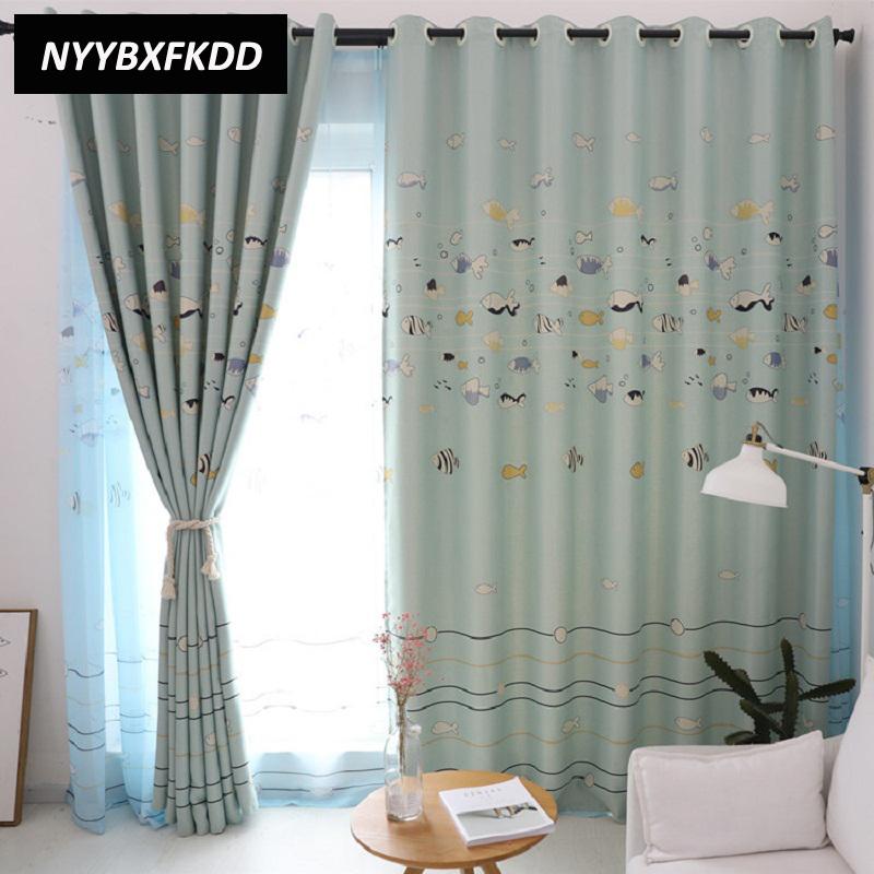 Blue Fish Digital Printed Cartoon Child Boy Girl Baby Blackout Curtains For Bedroom Living Room Window Treatments Tulle
Blue Fish Digital Printed Cartoon Child Boy Girl Baby Blackout Curtains For Bedroom Living Room Window Treatments Tulle