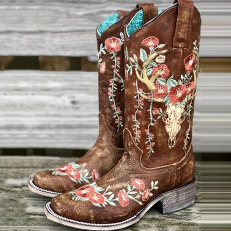 Colorful Women Boots Printed Retro Ethnic Ladies Lace Up Flat Shoes Tube Fashion Casual Footwear Plus Size, Black 
Colorful Women Boots Printed Retro Ethnic Ladies Lace Up Flat Shoes Tube Fashion Casual Footwear Plus Size, Black