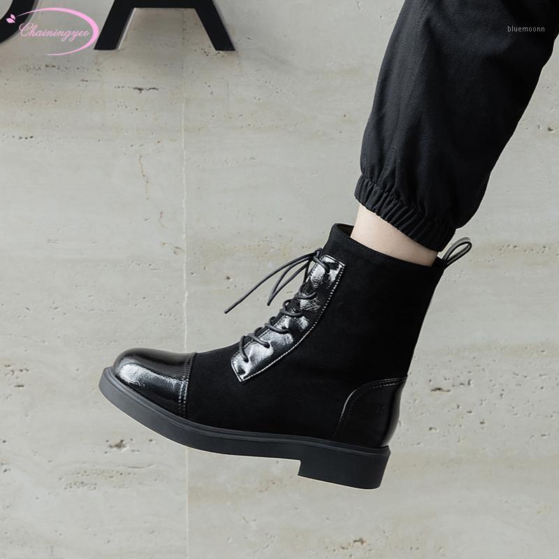 Casual style round toe flock ankle boots fashion lace-up platform low heel square heels motorcycle boots women's shoes big size1, Black pu
Casual style round toe flock ankle boots fashion lace-up platform low heel square heels motorcycle boots women's shoes big size1, Black pu
