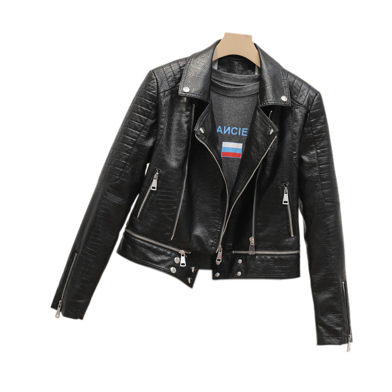 2021 New Fall Plutonium Leather Turtleneck Turndown Black Female Jacket Rebecca Outerwear 2L86, Xl
2021 New Fall Plutonium Leather Turtleneck Turndown Black Female Jacket Rebecca Outerwear 2L86, Xl