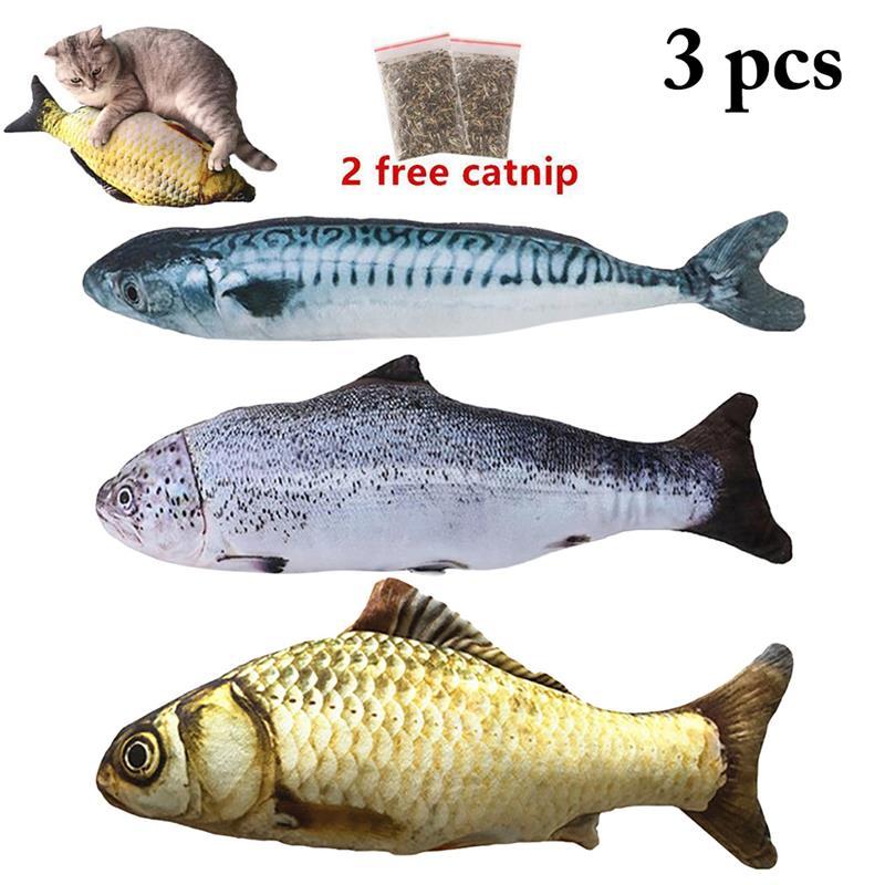 Cat Toy Creative Assorted Artificial Fish Shape Kitten Toy Pet Chew Pet Interactive with Catnip
Cat Toy Creative Assorted Artificial Fish Shape Kitten Toy Pet Chew Pet Interactive with Catnip